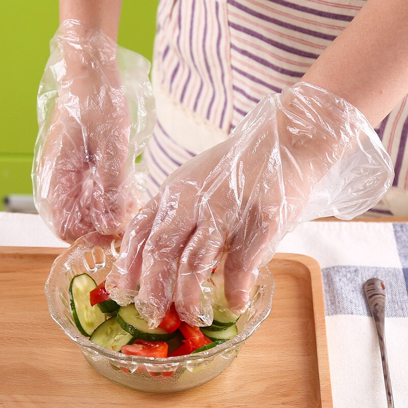 100 Stuks Pack Wegwerphandschoenen Pe Transparante Keuken Koken Handschoenen