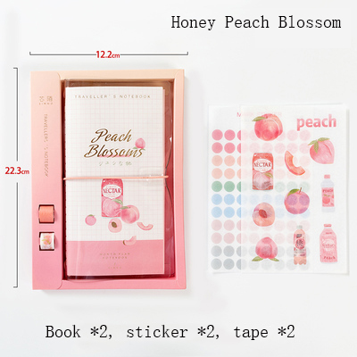 6 st / set kawaii rosa frukt stil planerare bok klistermärken låda tom bok ersättning diy dekorativa klistermärken för tjejer: Kaffe