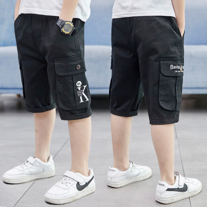Jongens Shorts Zomer Losse Ongedwongen Cargo Broek Katoenen Shorts Voor Kinderen Korte Broek Grote Jongen 5 6 8 10 12 14 Jaar Kleding Voor Tiener