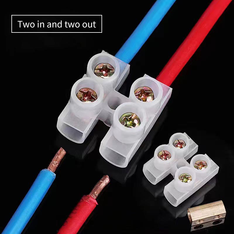Wrie Stecker Männlich Famale schnell anschließen Kabel crimpen Endgeräte 1 zu 1 ,2 zu 2,3 zu 3 20A 380V 0,2-6 ㎡ Reinem kupfer Draht Adapter: 2 zu 2 / 100Stck