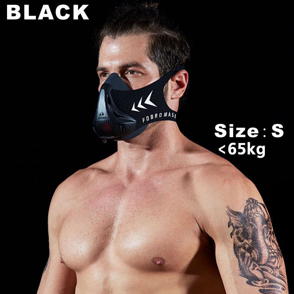 Fitness training sports mask 3.0 sports mask Fitness ,Workout ,Running , Resistance ,Elevation ,Cardio ,Endurance Mask: Black S