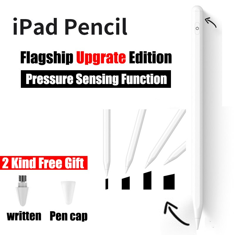 Stylet stylo pour Apple Ipad 2 1, Ipad Pro 11 12.9 , Ipad AIR 3 MINI 5 7 6 10.5 10.2 7.9, accessoires: Pressure White