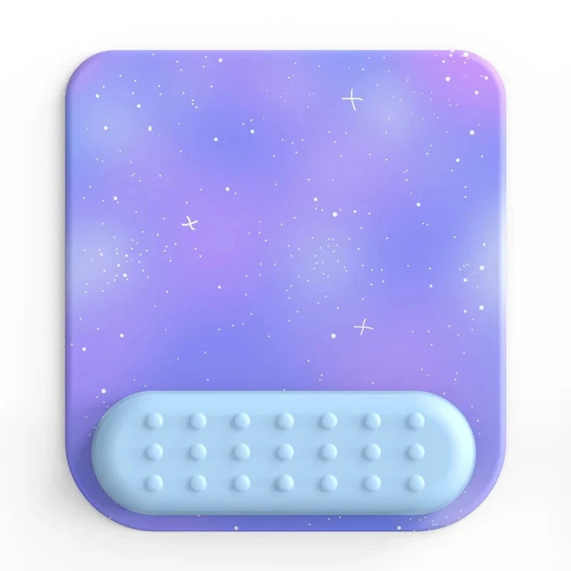 Toetsenbord Polssteun Pad Set Zacht Memory Foam Muismat Polssteun Kussen Pijnbestrijding Ergonomische Computer Muismat: Paars