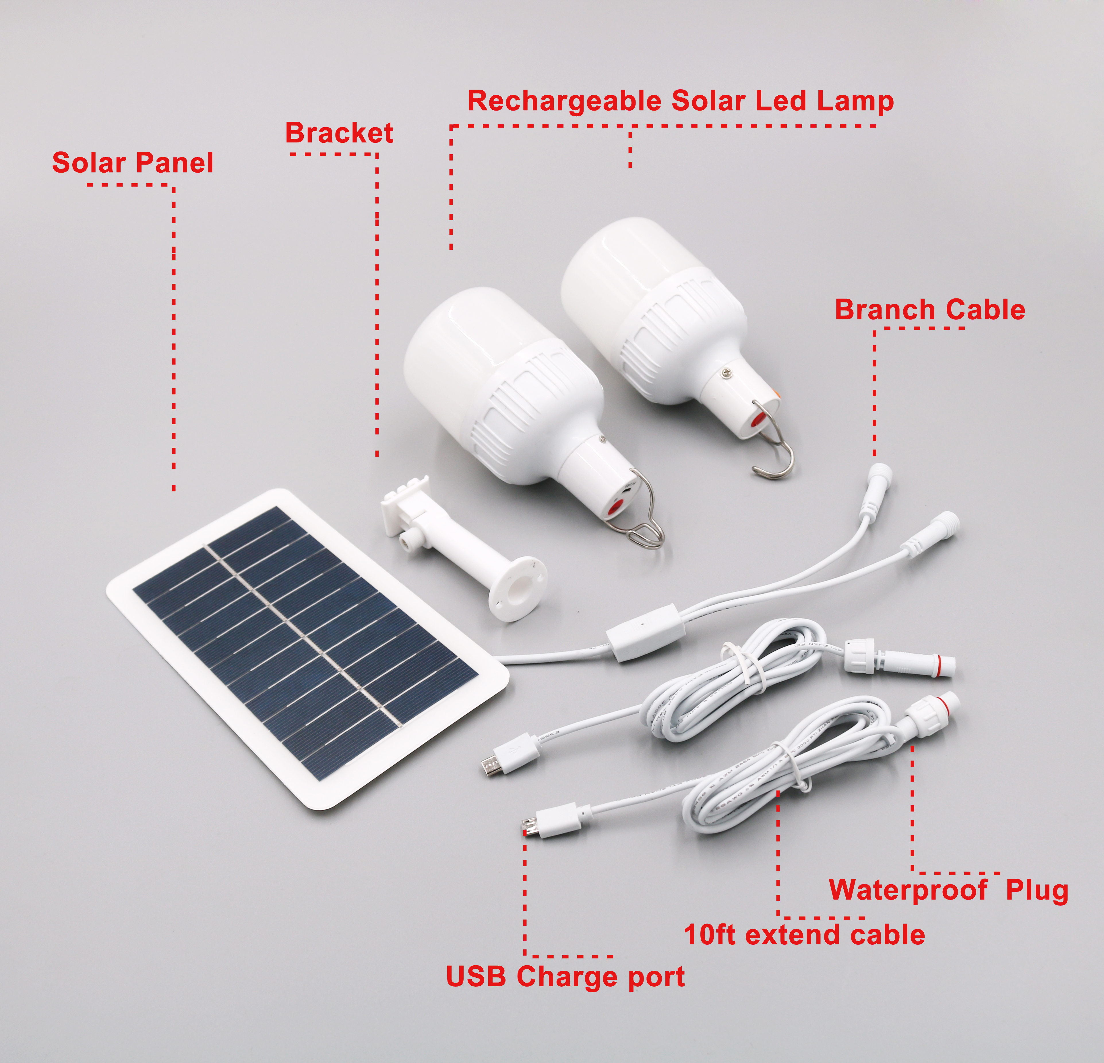 Branch Solar Light LED Outdoor Camping Lamp Waterproof Charge Bulb Hanging Courtyard Garden Solar Led Indoors Flood Spot