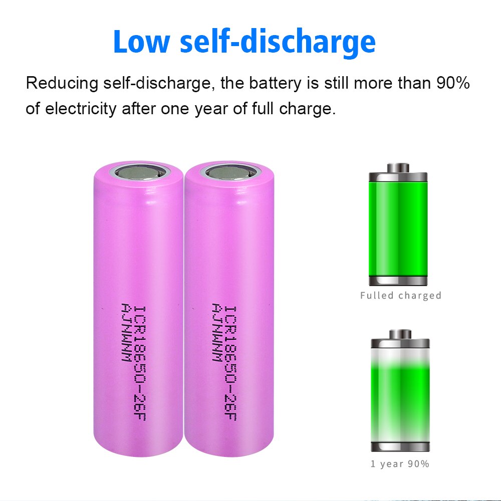 For Samsung 18650 Batteries 2600Mah ICR18650 3.7V Rechargeable Batteries Li ion lithium ion 18650 Rechargeable Battery