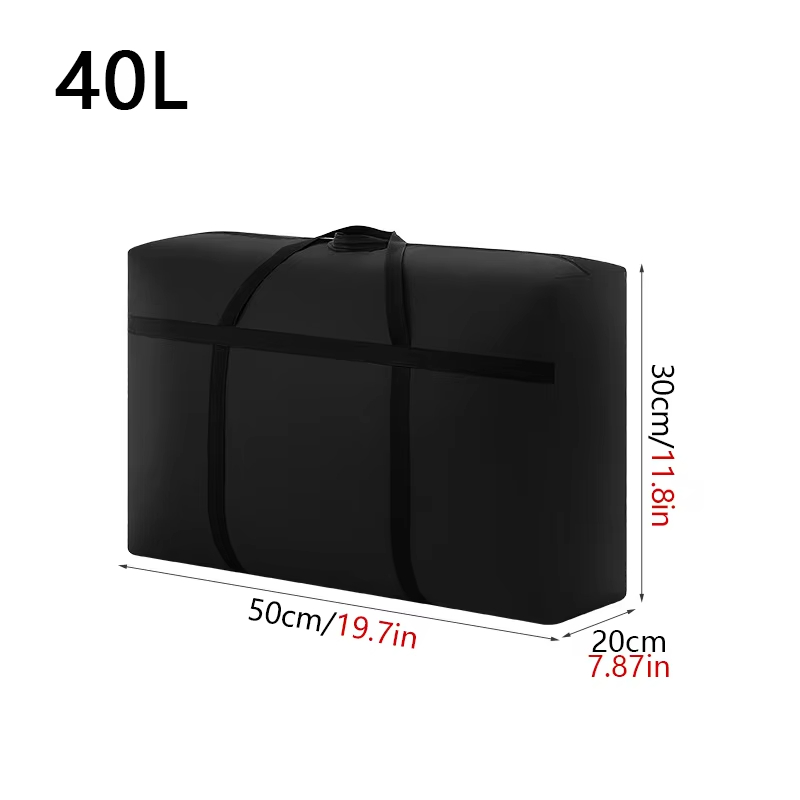Extra grote waterdichte bewegende bagagetassen Wasboodschappentas Opvouwbare bagage-reistas Quilt-organizer met grote capaciteit: Black