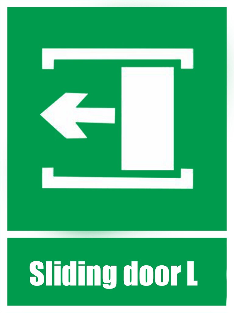 Pegatinas de señal de fuego verde, paredes y suelos L para salida de emergencia, señal de alerta de seguridad abierta, 15x20cm, 1 ud.: GF 005