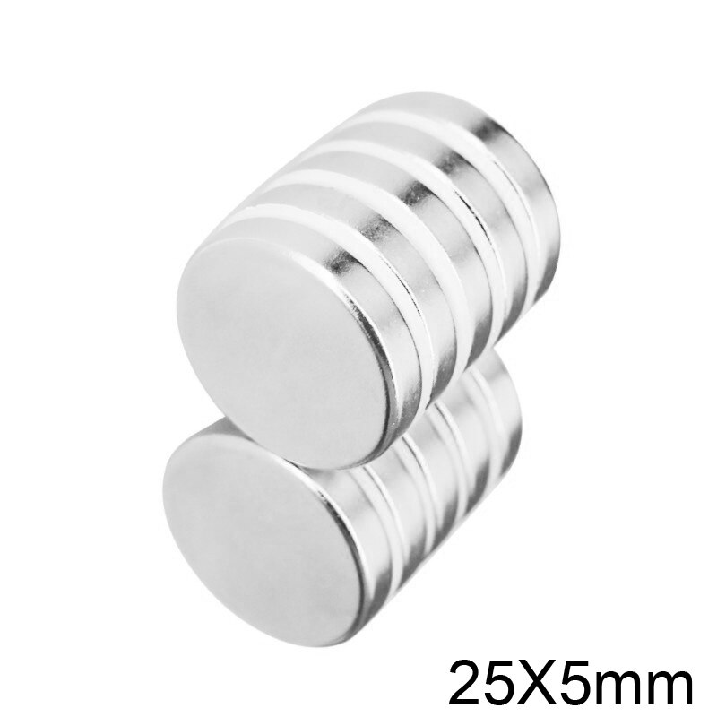 1/2/5/10/20/50 Pcs 25X5 Mm Permanente Magnetische 25 Mm X 5 Mm Bulk Stalen Ronde Magneten 25X5 Mm Neodymium Schijf Magneet 25*5 Mm Circulaire 25