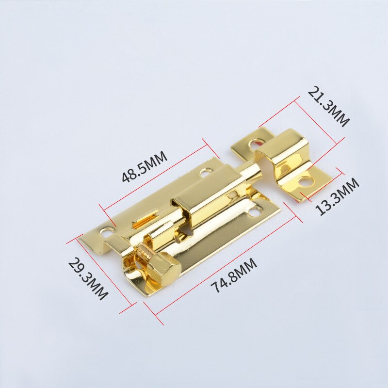 1.5/2/3/4 zoll Lange Edelstahl Tür Schrauben Latch Gate Sicherheits Schloss Tür Hardware 5 Farben Solide schiebe Bolzen Latch Hardware: 3inch--Gold