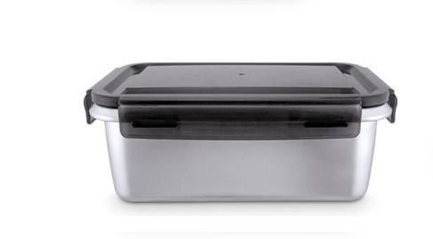 Rvs Lunchbox Voedsel Bento Opslag Container Scherper Met Cover: 2800ml