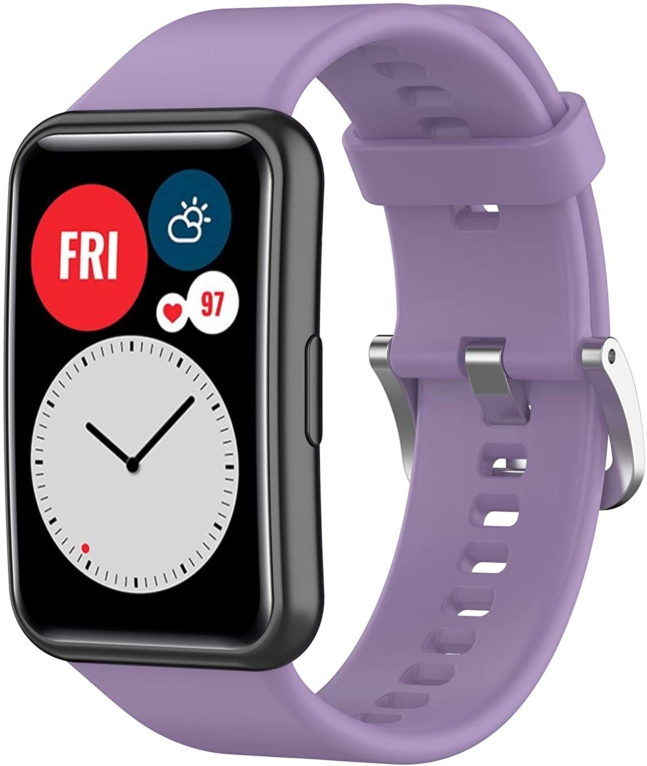 Silicone strap For Huawei Watch FIT band Smartwatch sport belt Replacement Wristband Belt bracelet correa Huawei Watch fit Strap: purple