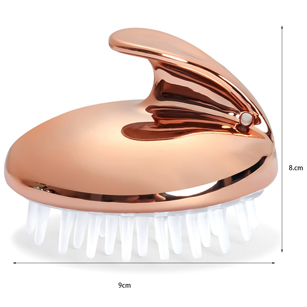 Spazzola per lavaggio capelli doccia in silicone shampoo pettine testa del corpo massaggio del cuoio capelluto pettine doccia bagno terme spazzola per massaggio dimagrante: oro