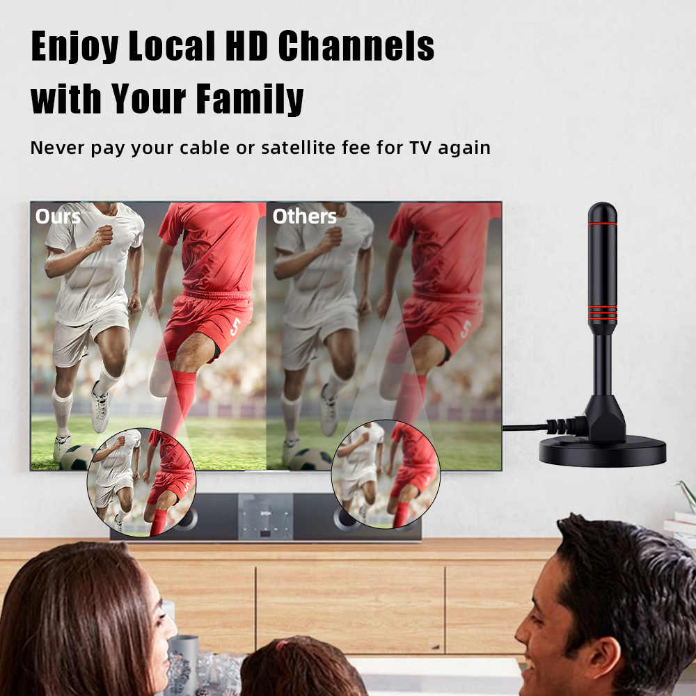 Super signal Hd Digital Indoor Amplified Tv Signal Receiver Antenna 200 Miles UltraHdtvWithAmplifier