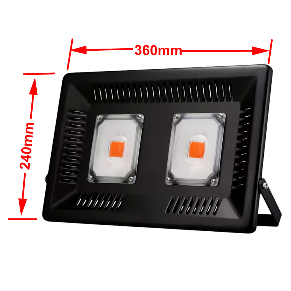 Luz LED de espectro completo COB, 300W, luz de inundación de crecimiento, lámpara resistente al agua Phyto para planta de interior, Growbox hidropónico: 200W