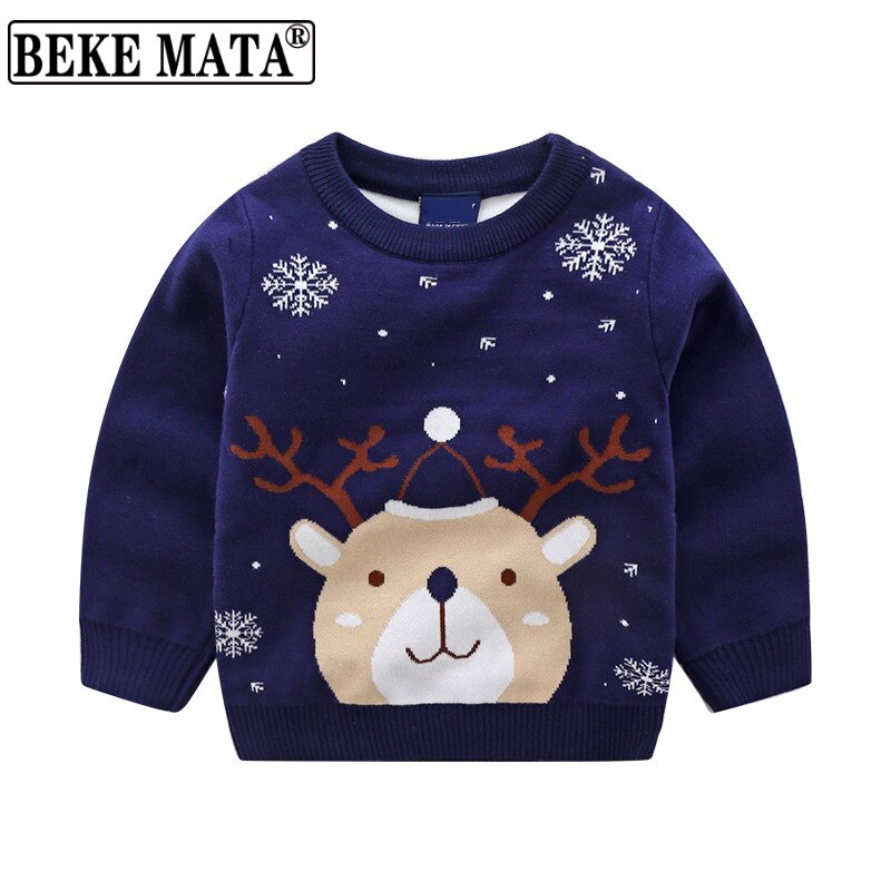 Pull-over de Noël tricoté avec des rennes - 6 mois