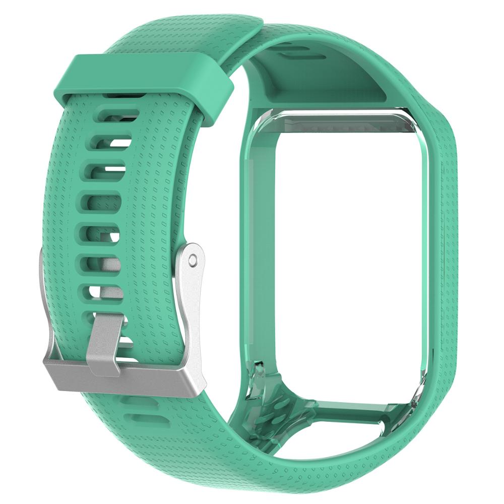 Silikon Band Strap Für Tomtom Runner 2/3 Sport Uhrenarmbänder TPE Handgelenk Gurt Für Tomtom Adventurer/Golfer 2/Funken/3 musik Armband: Light green
