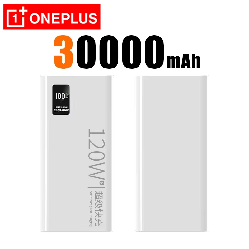 Oneplus 50000 mah original mobil 30000 mah powerbank 120w toveis hurtigladende eksternt batteri kompatibel med android ios: Grønn