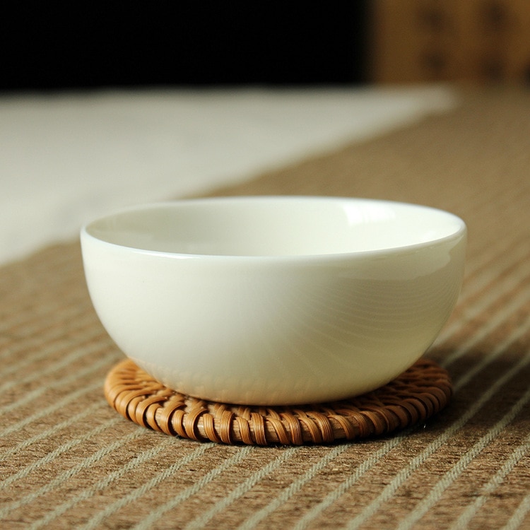 Keramisk keramisk hvid tesæt mester kop bambus-hat type kop te kop jade porcelæn tekop keramisk tekopper te sæt siteel