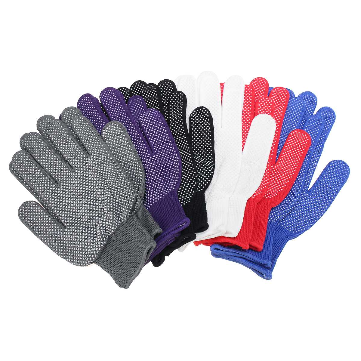 12 Pairs/24pcs Non-slip Work Gloves Hand Security Safety Protective Labor Insurance Working Gloves Salon Home DIY Gloves