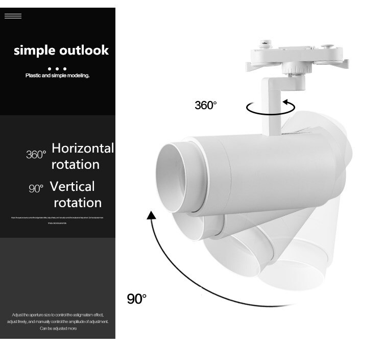 Mit schwerpunkt Spur licht 12 Watt 20 Watt LED Stelle licht Ausstellungsraum kleidung Einkaufen hintergrund Zauberstab rutsche Kolben mit schwerpunkt strahler Super helle