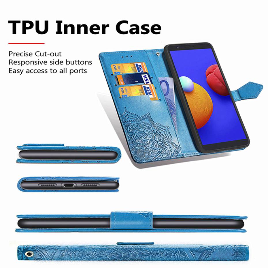 Voor samsung  a1 core hoesje samsung galaxy  a1 core hoesje leren portemonnee flip case cover voor samsung galaxy  a1 core telefoonhoesje