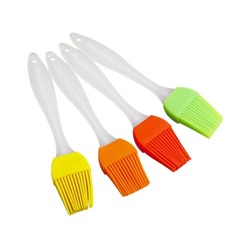 Siliconen Bbq Borstel Flexibele Zachte Olie Borstel Hittebestendig Basting Pastry Brush Keuken Grillen Marinat Bakken: random color