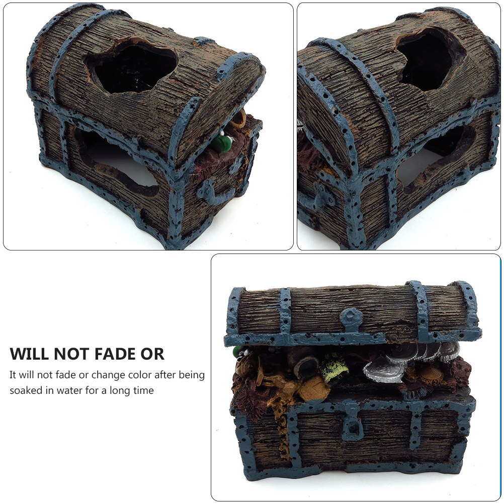 Aquarium Landscape Aquarium Decoration Fish Tank Treasure Chest Decor