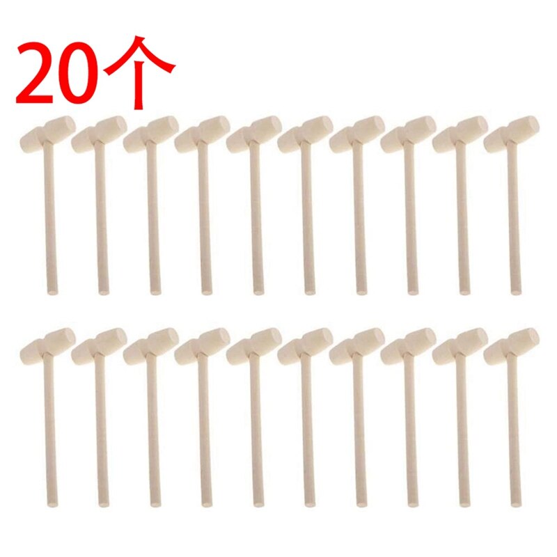 1 ensemble 25 pièces en bois massif Mini marteaux ... - Grandado