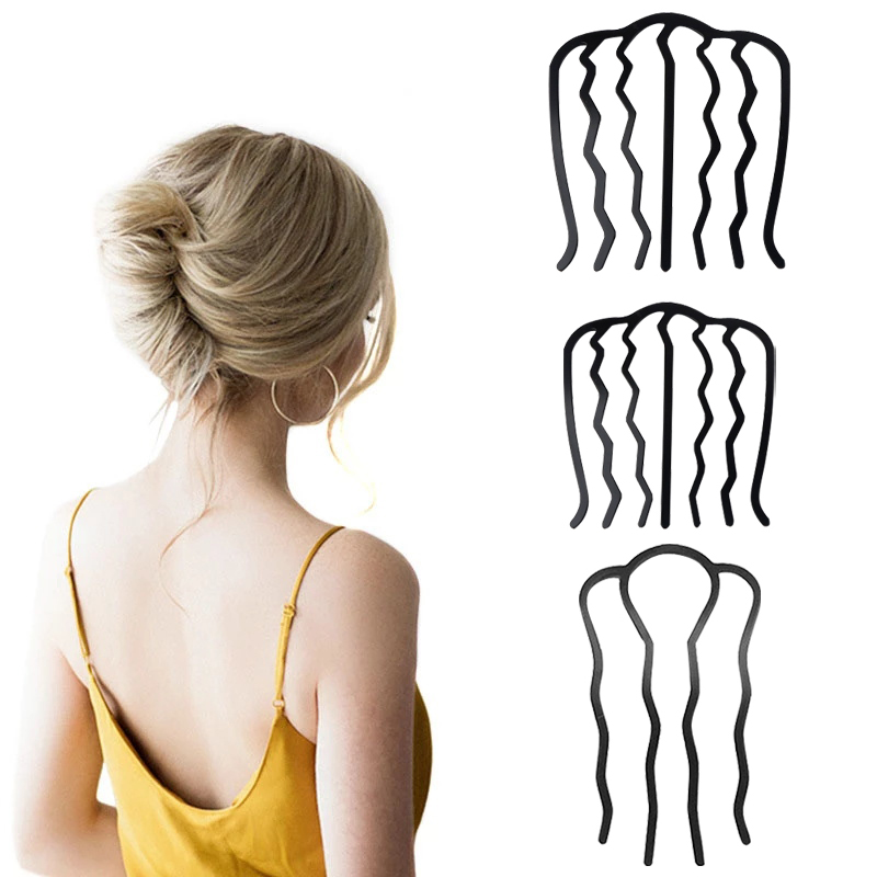 Koreaanse Stijl Haarspeld Kam U Vorm Vlechten Twist Vork Krullend Haar Clip Mode Vrouwen Styling Tool Haar Sticks Haaraccessoires