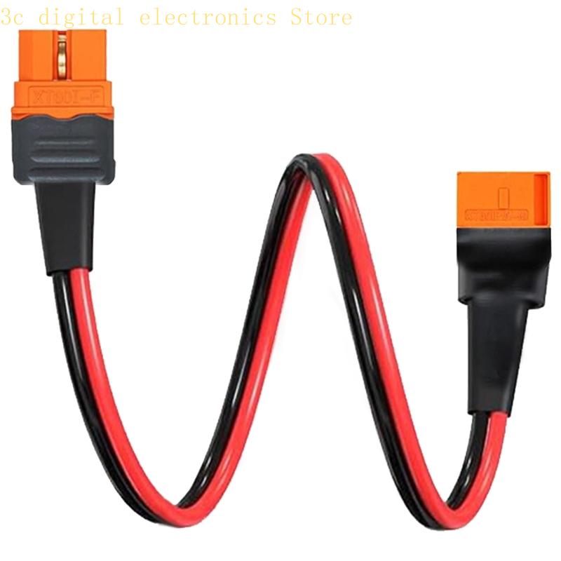 10ca XT60i Extension Cable Manne naar vrouwelijke connector -stroomoplossing voor externe: Black