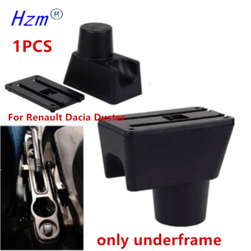 For Renault Duster Armrest For Dacia Duster Car Armrest box Center Storage box car accessories Interior With USB LED: only underframe
