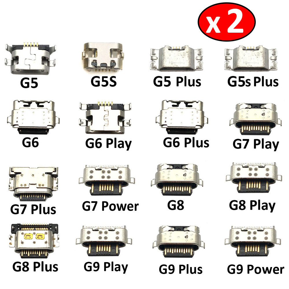 Conector de cargador USB tipo C, Conector de puerto de carga de datos para Motorola Moto G3 G4 G5 G5S G5S G6 G7 Plus G8 Power Play