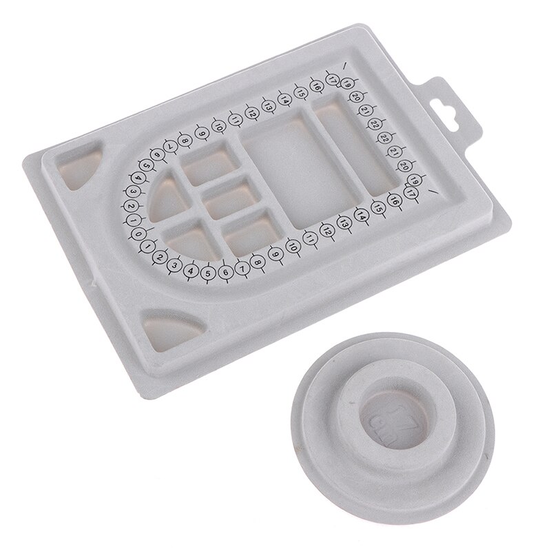 Diy cinza reuniram placa do grânulo para pulseira colar miçangas fazendo jóias organizador bandeja design artesanato ferramenta de medição acessórios