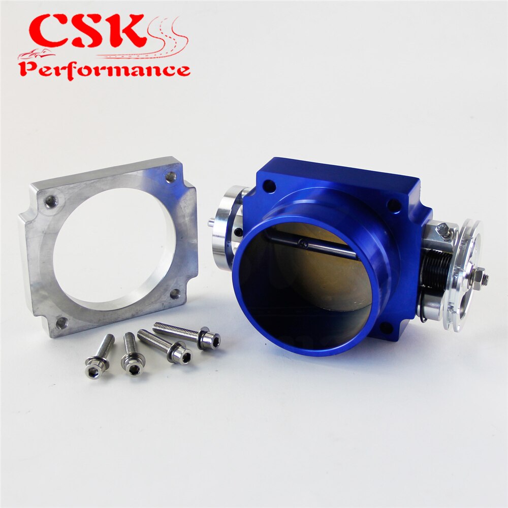 Universal 90mm VQ35TPS Throttle Body Intake Manifold Black/Red/Blue/Silver