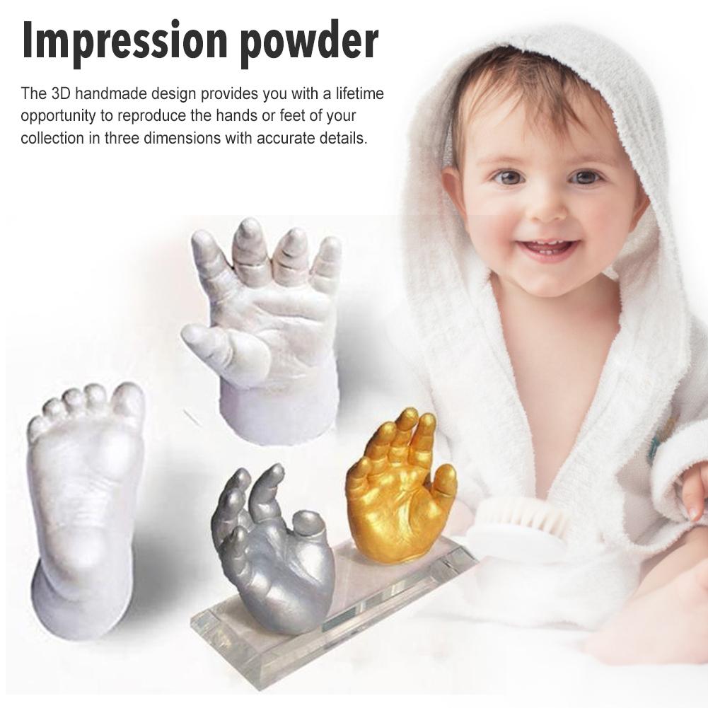 Baby Handafdruk Footprint Kit 3D Gips Casting Aandenken Pasgeboren Baby Handafdruk Footprint Inktloze Niet Giftig Touch Diy Foto