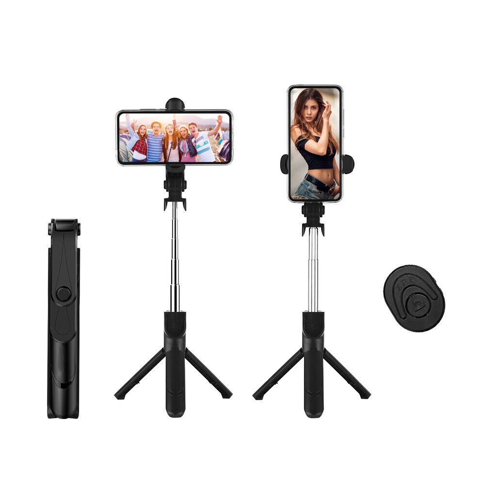 FANGTUOSI trípode plegable palo Selfie monopie Bluetooth con botón inalámbrico palo de autofotos con obturador para iOS/Android/Xiaomi