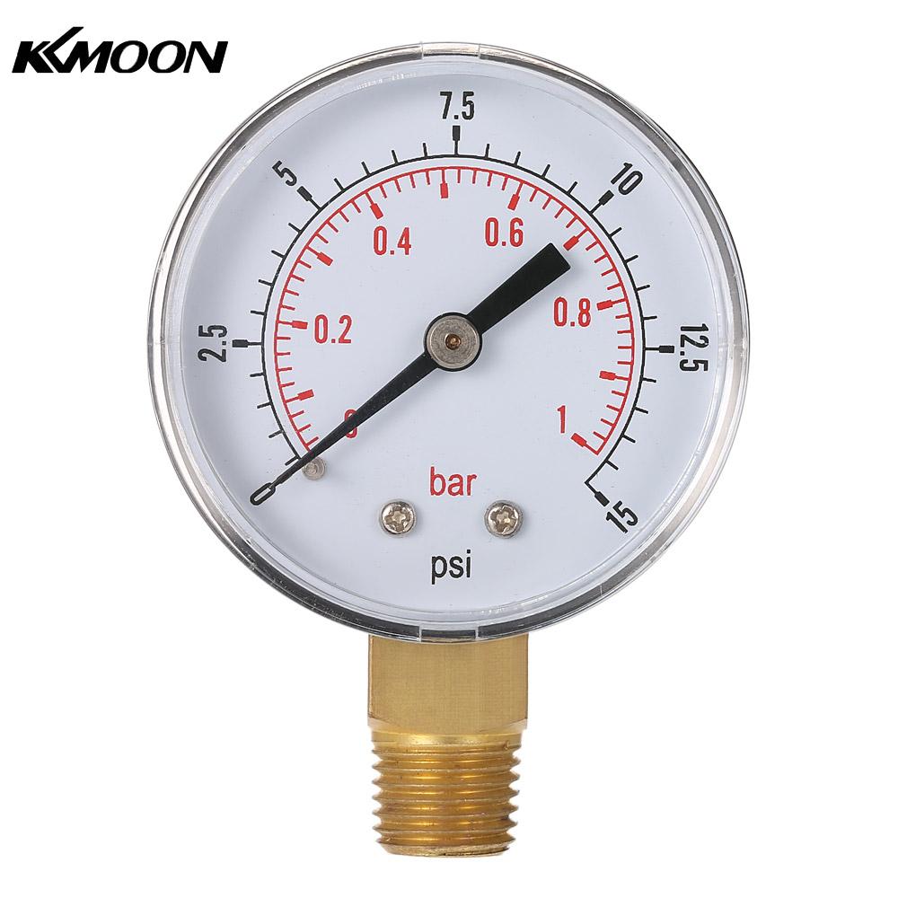 50mm manometer 0~15psi 0~1bar Water Pressure Dial Hydraulic Pressure Gauge Meter Manometer 1/4" NPT Thread manometre pression