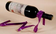 1PC Magic Suspension Ribbon Wine Rack Suspension Wine Stand Novelty Iron Rack Bottle Holder Stand Bar Wedding Whiskey EKI 2077: Purple