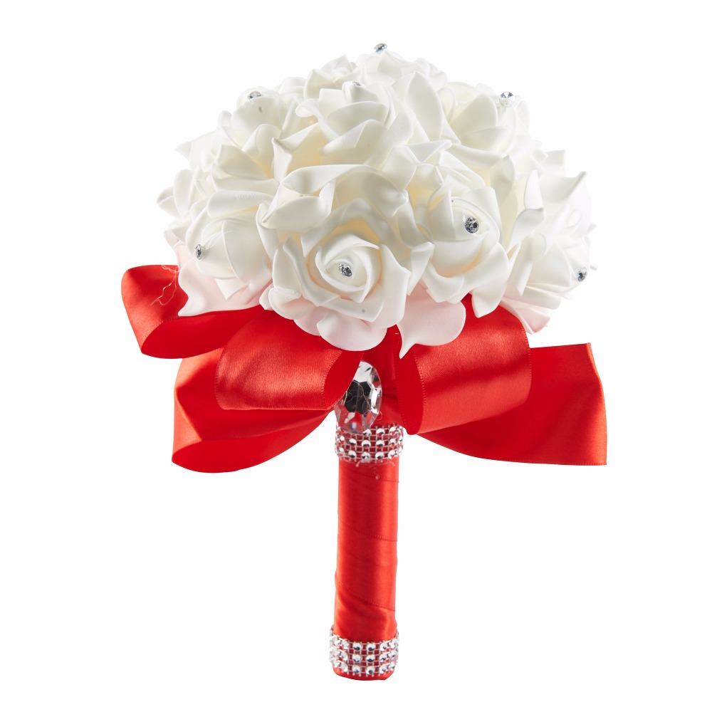 Dressv meilleur Rose perlé Bouquet de mariage fleurs plus de couleurs pour les Bouquets de mariée de mariage