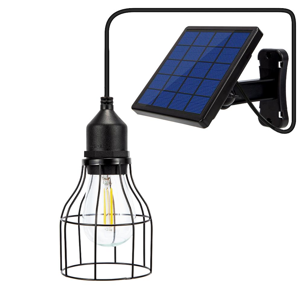 Solar Lamp Licht Klassieke Kroonluchter 3Meter Draad Met Zonnepaneel Glas Lamp Lantaarn Lampenkap Voor Outdoor Solar Lamp
