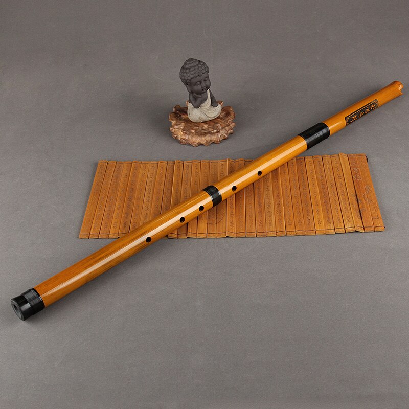 Chinese Traditionele Stijl Handgemaakte 5 gaten F Key Bamboefluit Met Wortel Muziekinstrument Chinese Houtblazers Instrument