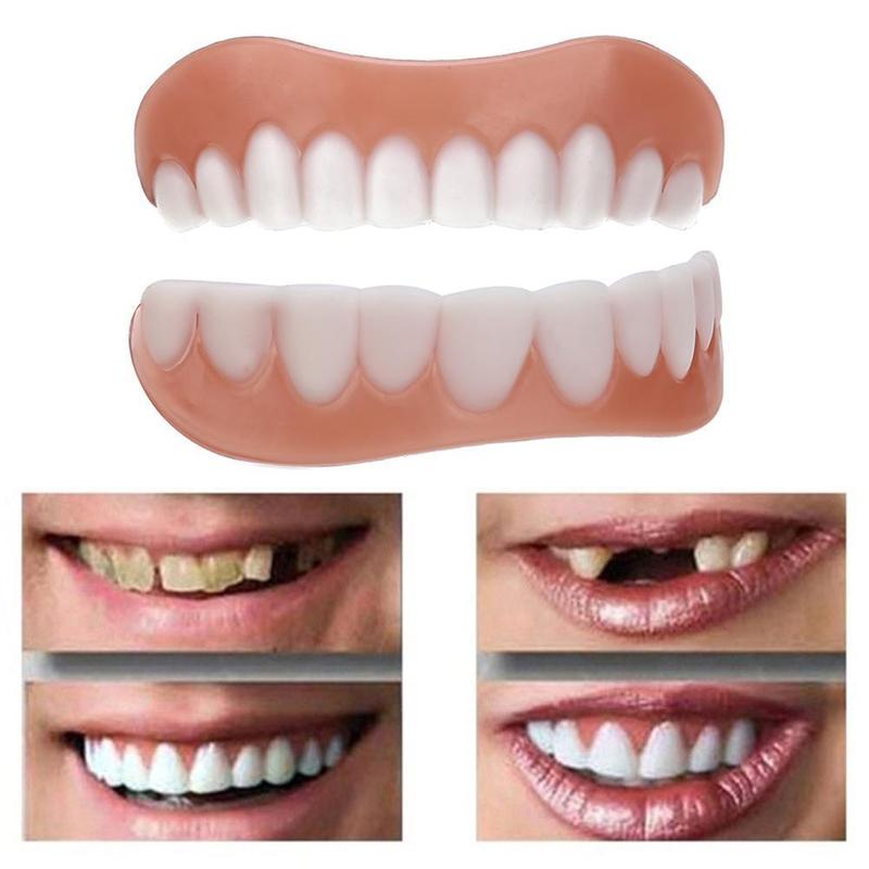 4th generations tandproteser klistermærke silikone simulation tænder op tænder og seler ned  b2 m 8