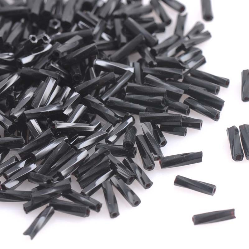 3 kleur 6x2mm 300 stuks Crystal Glass Spacer Kralen ZILVER BEKLEED Goud Zilver Tsjechische Zaad Kralen Voor sieraden Handgemaakte DIY BL6MMG02X: Zwart