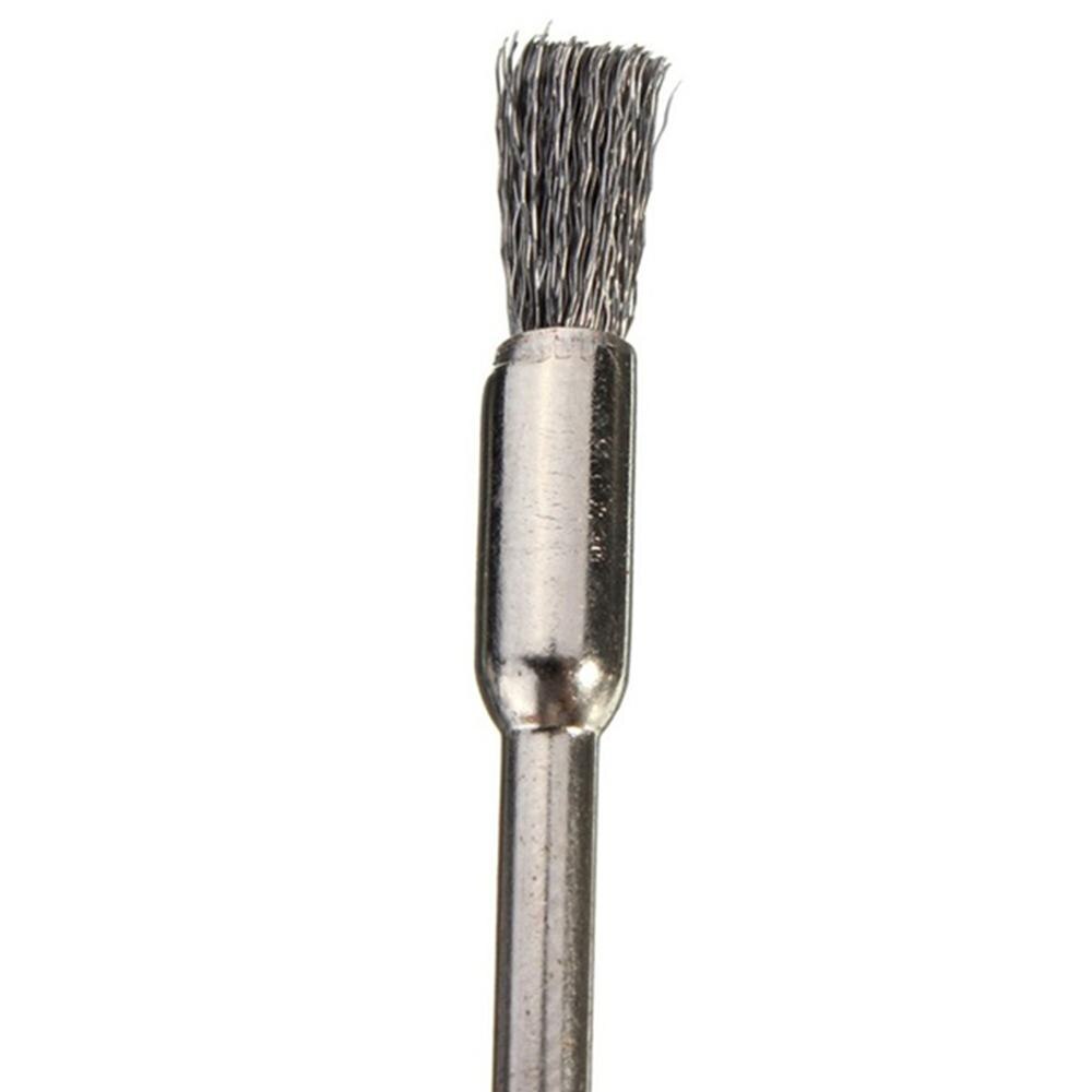 10pcs Wire Brushes Metal Rust Tool Removing Steel Wire Wheels With Shank Pole Flat Copper Wire Wheels Polishing Brushes Set