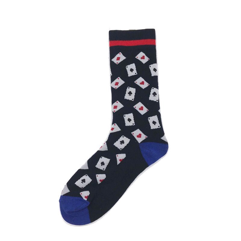 Spring Arrived Happy Socks Men Funny Art British Style Streetwear Hip Hop Guitar Pepper Crew Sock For Men