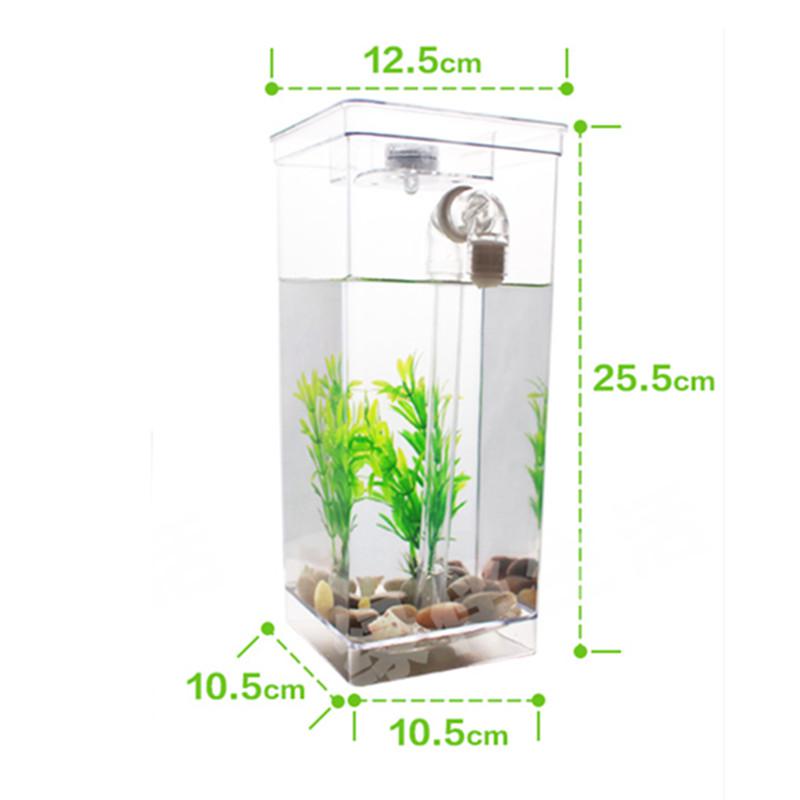 Neue Kreative Selbst Reinigung Aquarium Fisch Schalen Mit LED Licht Ökologische Betta Fisch Panzer Inkubator Schüssel Art: Ursprünglich Titel