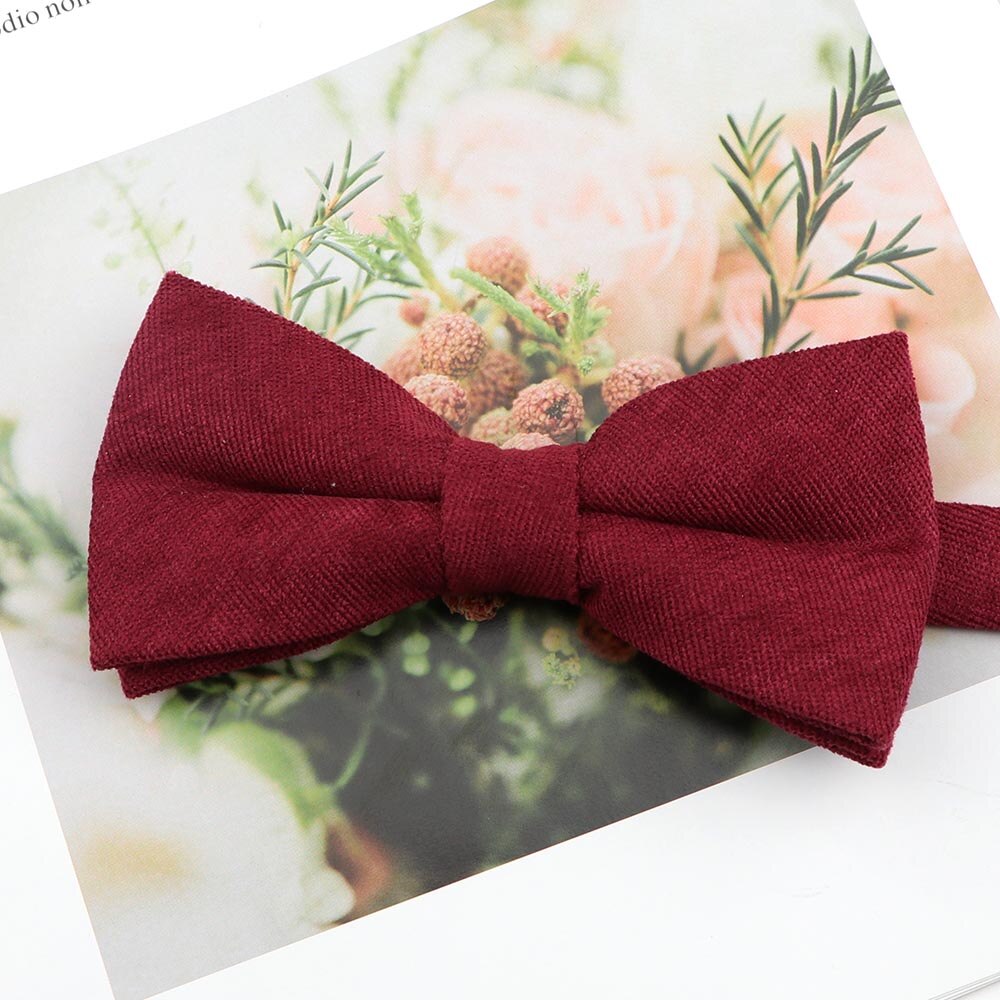 Heren Super Zachte Donzige Suede Ouder-kind Bowtie Set Macarons Effen Kleur Klassieke Leuke Vlinder Rood Groen Blauw roze Stropdas