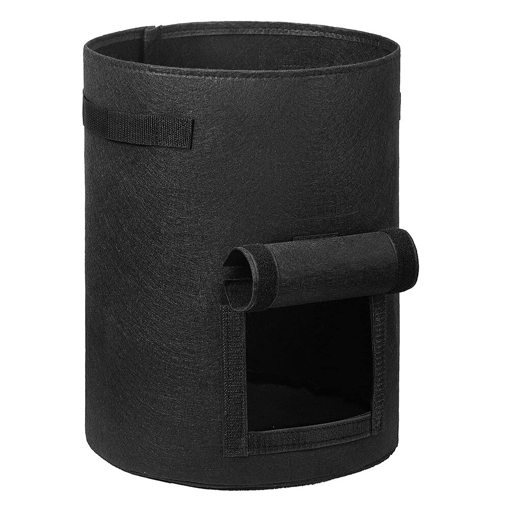 5 7 10 Gallon Potato Planting Bag Pot Planter Growing Garden Vegetable Container Potato Pot Greenhouse Vegetable Garden Bag tool: Black-7Gallon / 2Pcs