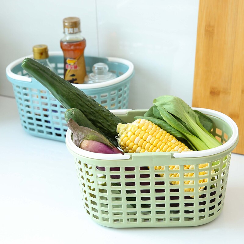 1pcs Plastic Hand-held Storage Basket Bathroom Organizer Household Shampoo Cosmetics Shower Gel Storage Bag Bathroom Gadgets
