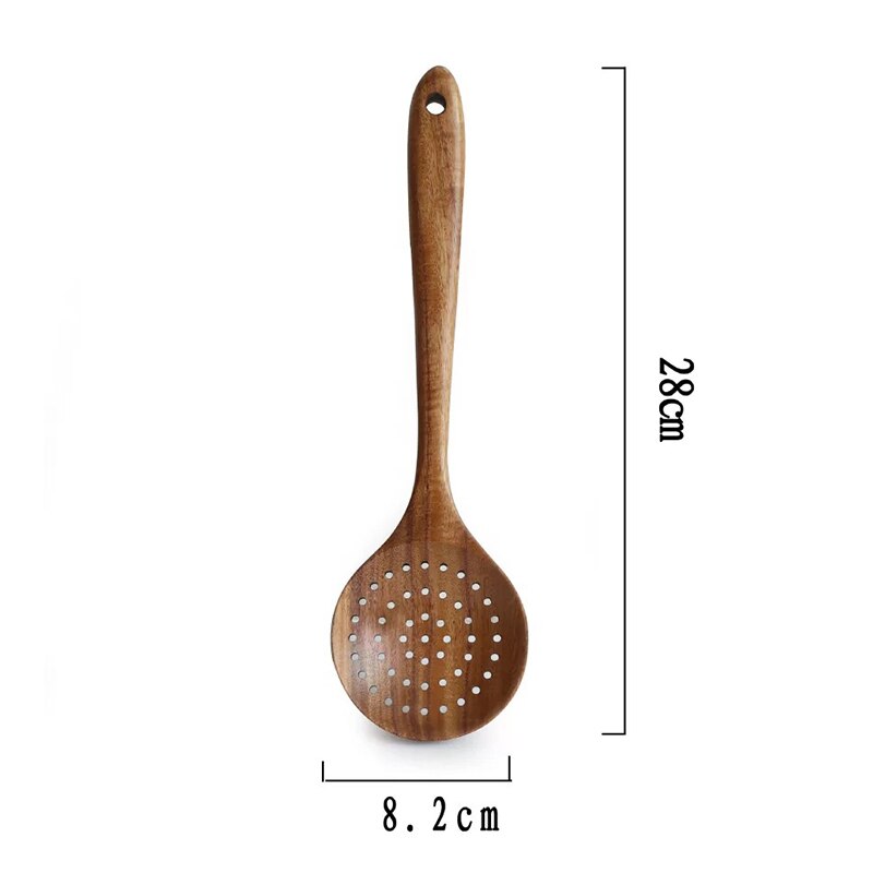 Spatule de cuisine thaïlandaise en teck pour la cuisson ustensiles de cuisine cuillère à riz grande cuillère à soupe ustensiles de cuisine fournitures: 6